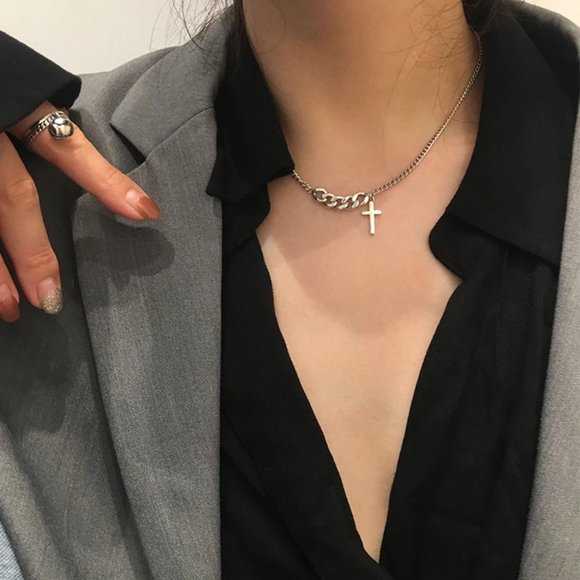 *NEW 925 Sterling Silver Vintage Cross Necklace - Picture 7 of 16